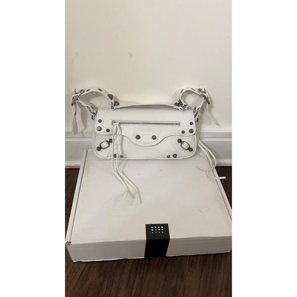 Balenciaga Le Cagole Sling Small in White Lambskin BNWT